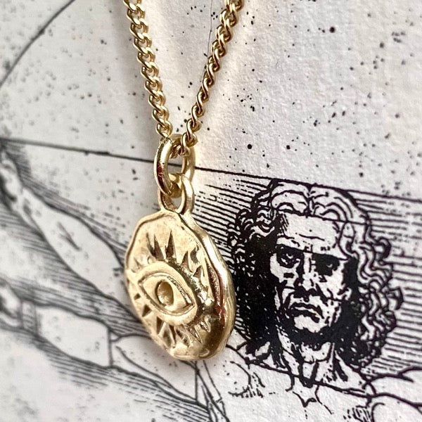 Solid Gold Eye Pendant by Joy Everley