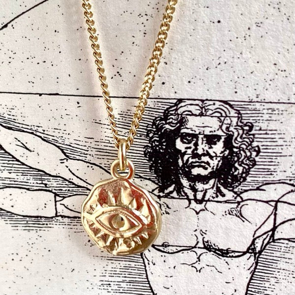 Solid Gold Eye Pendant by Joy Everley