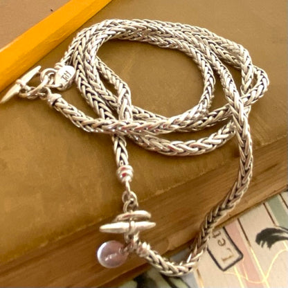 Silver Foxtail Woven Chain by Joy Everley