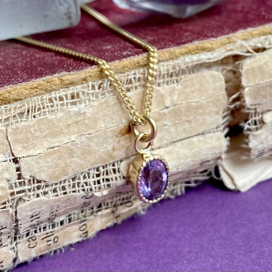 Gold Baroque Amethyst Necklace by Joy Everley