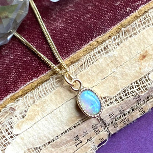 Gold Baroque Opal Necklace by Joy Everley