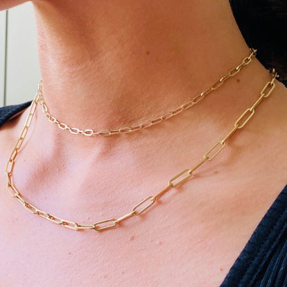 Solid Gold Heayy Open Geometric Chain by Joy Everley