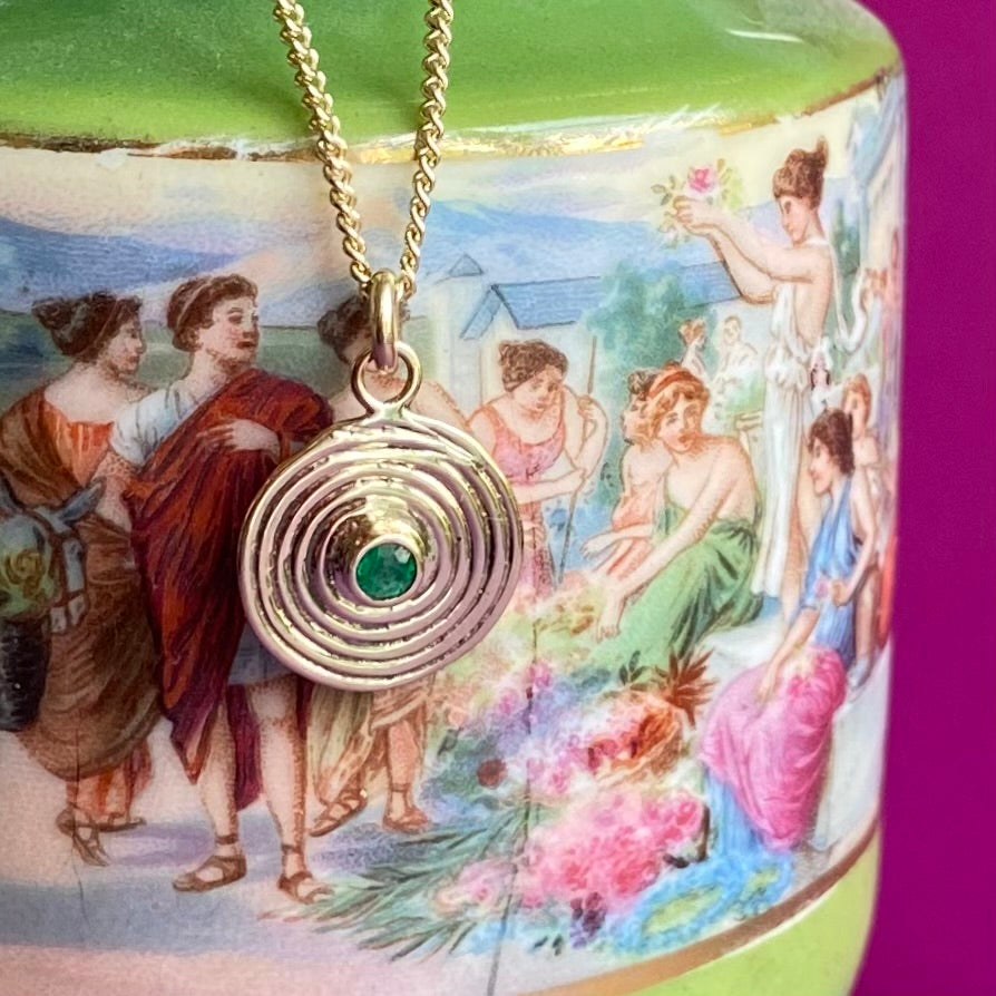 Solid Gold Spiral Pendant by Joy Everley