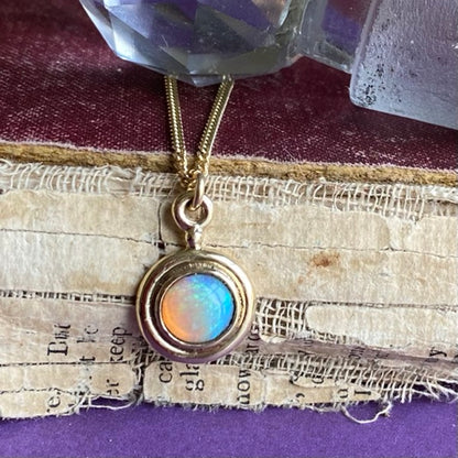 Solid Gold Opal Necklace by Joy Everley