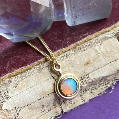 Solid Gold Opal Necklace by Joy Everley