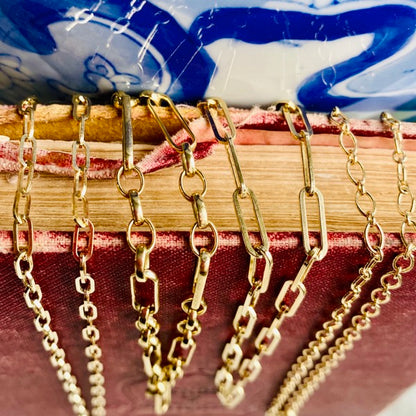 Solid Gold Open Oval Link Chain by Joy Everley