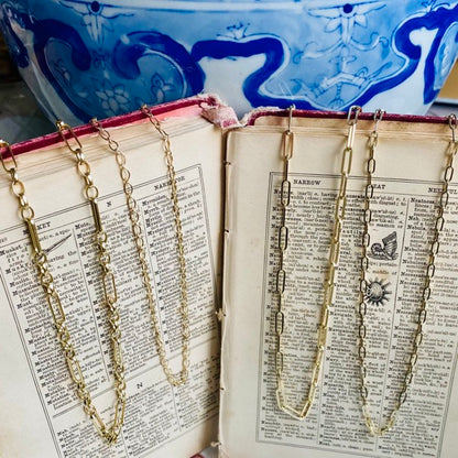 Solid Gold Open Oval Link Chain by Joy Everley