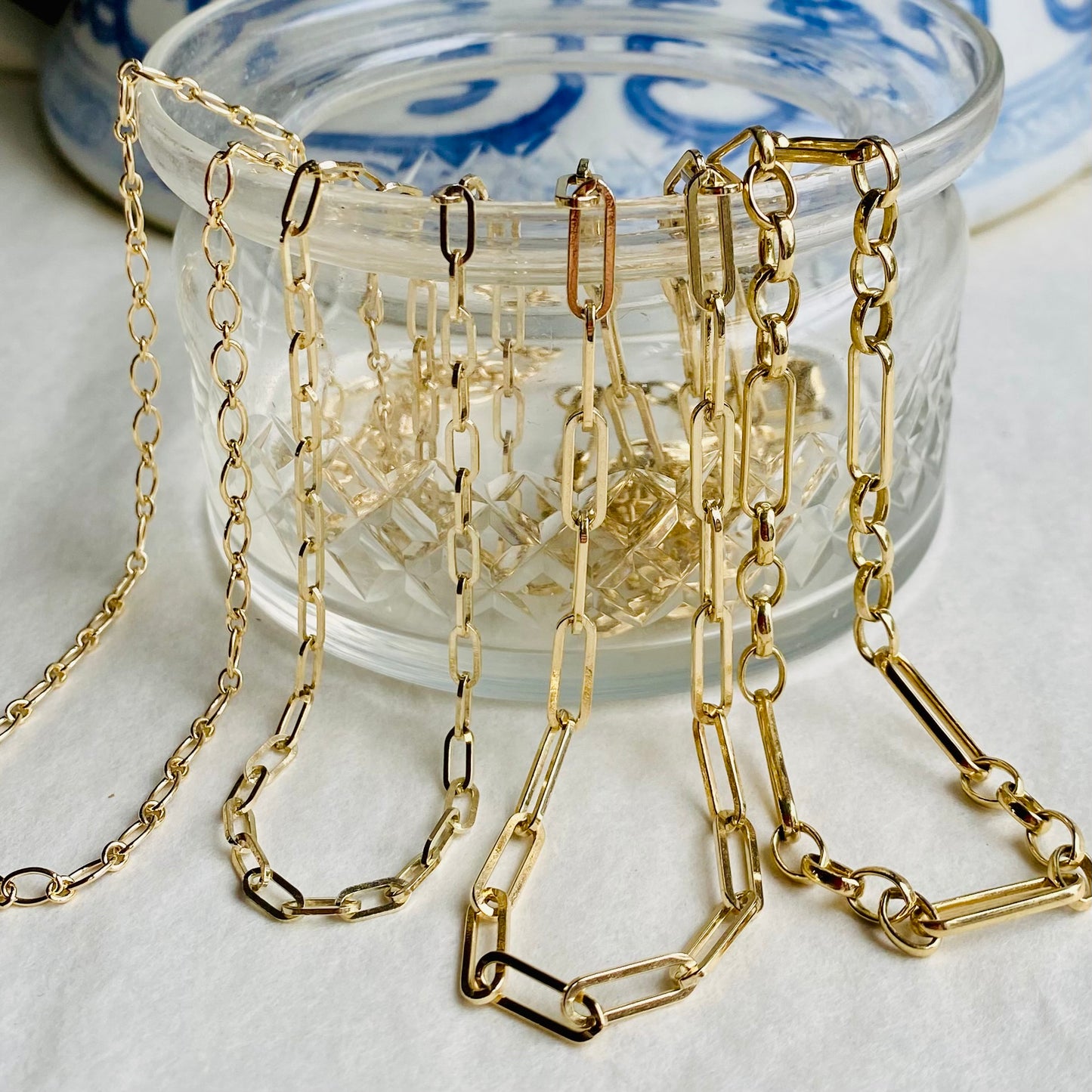 Solid Gold Geometric Chain by Joy Everley