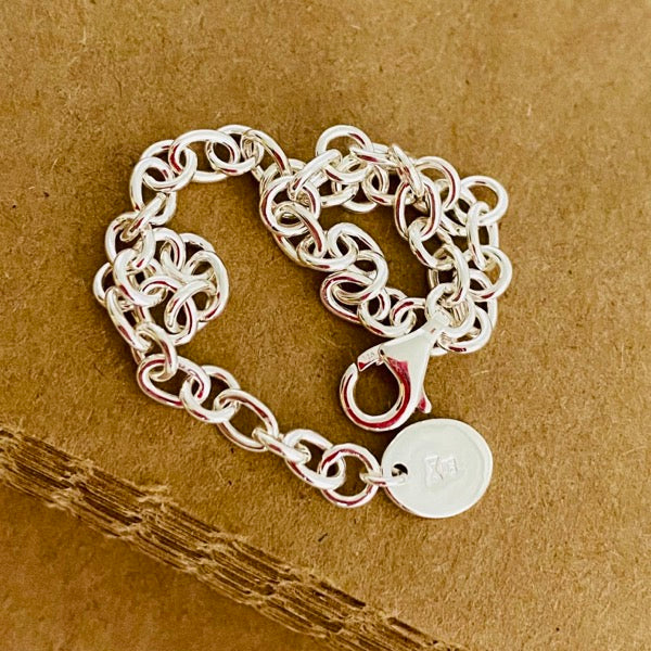 Solid Silver Little Link Bracelet by Joy Everley