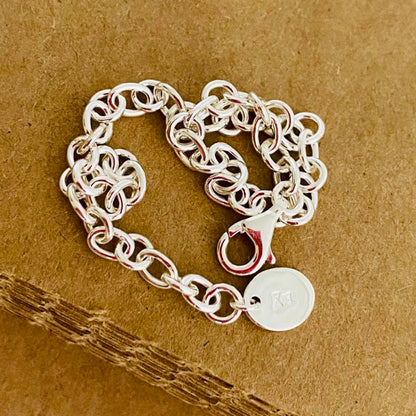 Solid Silver Little Link Bracelet by Joy Everley