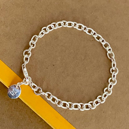 Solid Silver Little Link Bracelet by Joy Everley