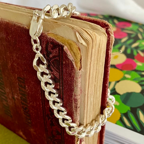Silver Chunky Curb Bracelet by Joy Everley