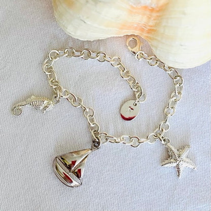 Solid Silver Light Link Bracelet by Joy Everley