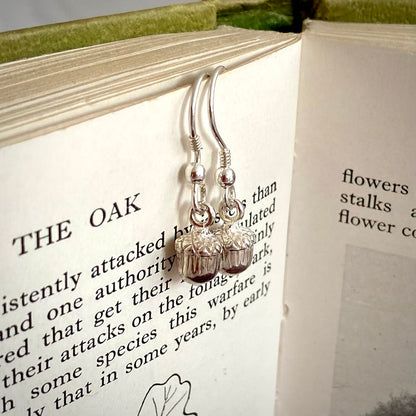 Silver Tiny Acorn Earrings by Joy Everley