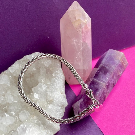 Silver Foxtail Woven Bracelet by Joy Everley