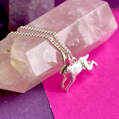 Solid Silver Leaping Hare by Joy Everley