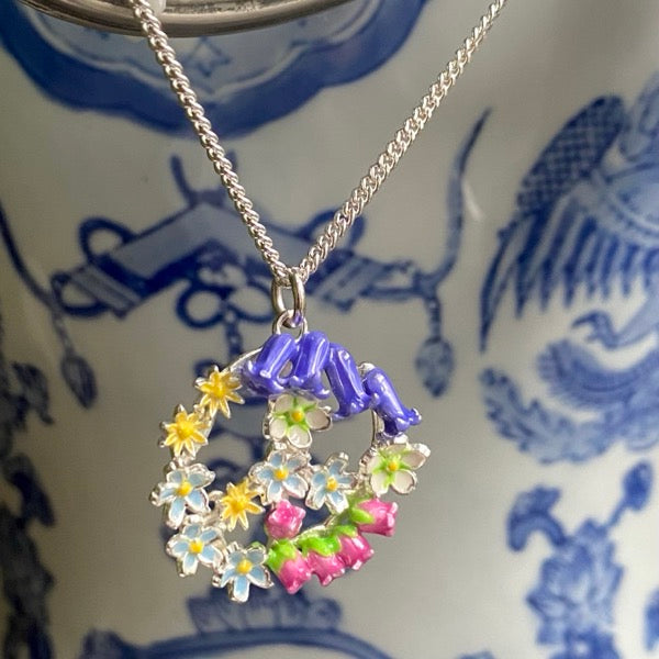 Silver Floral Peace Pendant By Joy Everley