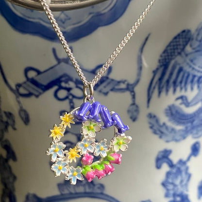 Silver Floral Peace Pendant By Joy Everley