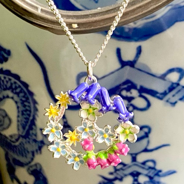 Silver Floral Peace Pendant By Joy Everley