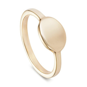 Solid Gold Pebble Signet Ring by Joy Everley