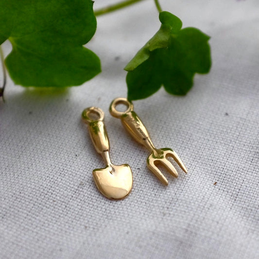 Gold Fork and Trowel Pendants by Joy Everley Fine Jewellery