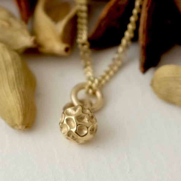 Solid Gold Peppercorn Pendant by Joy Everley
