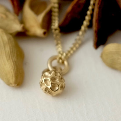 Solid Gold Peppercorn Pendant by Joy Everley