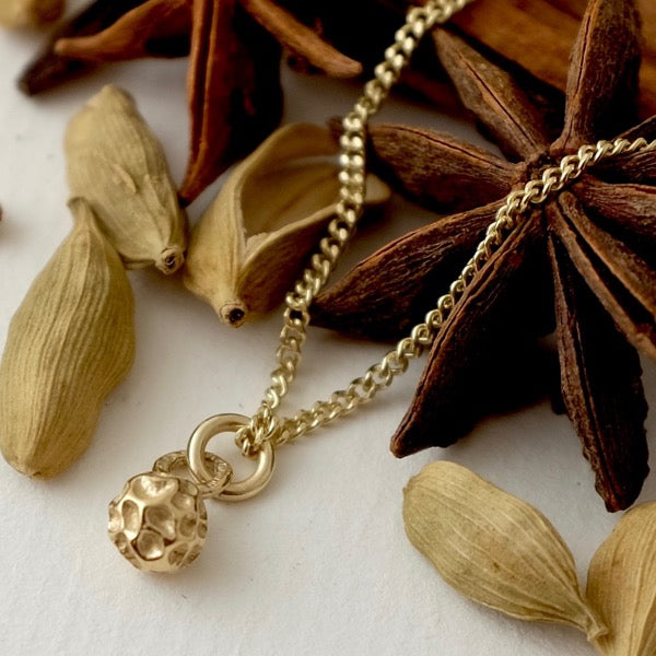 Solid Gold Peppercorn Pendant by Joy Everley