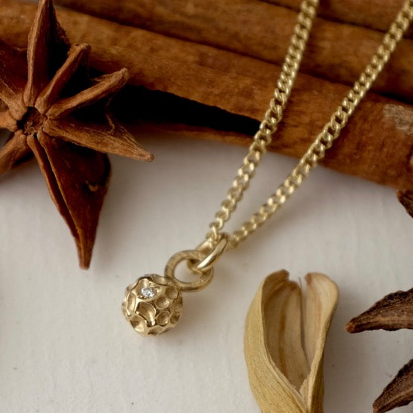 Solid Gold Peppercorn Pendant by Joy Everley