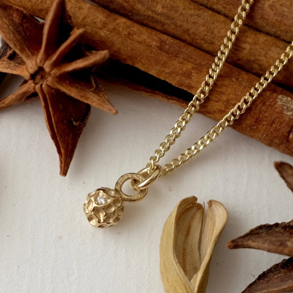 Solid Gold Peppercorn Pendant by Joy Everley