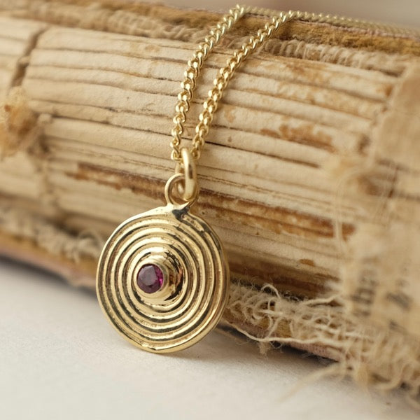 Solid Gold Spiral Pendant by Joy Everley