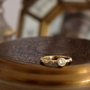 Sustainable Baroque Diamond Engagement Ring by Joy Everley
