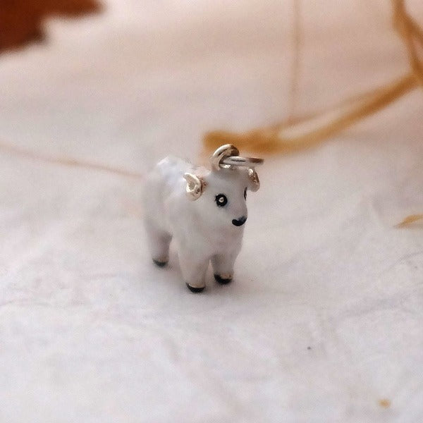 Enamel Woolly Sheep Charm - Joy Everley Fine Jewellers, London
