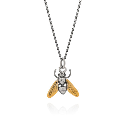 Gilded Hoverfly Necklace - Joy Everley Fine Jewellers, London