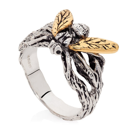 Gilded Hoverfly Ring - Joy Everley Fine Jewellers, London