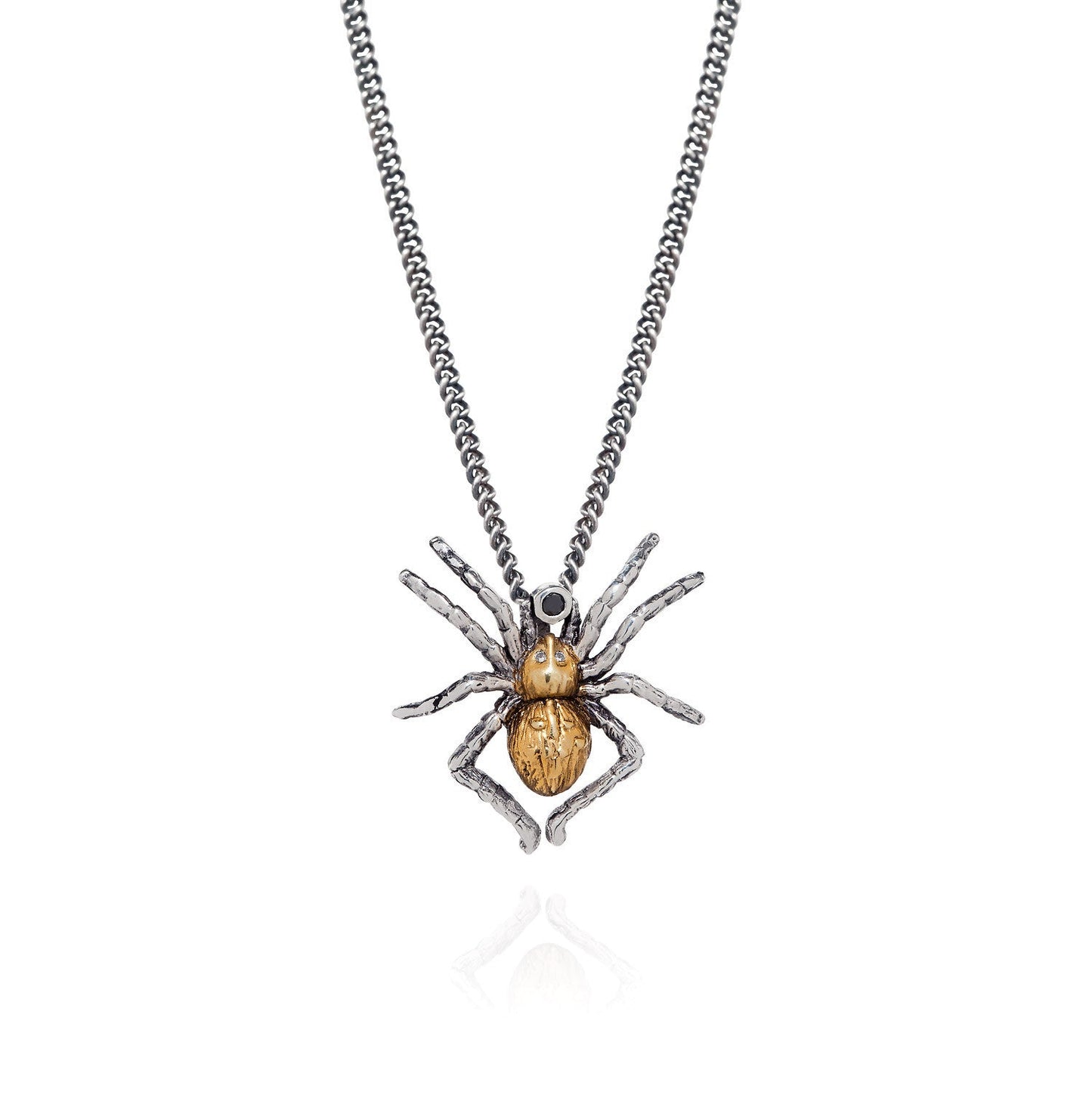 Gilded Spider Necklace - Joy Everley Fine Jewellers, London