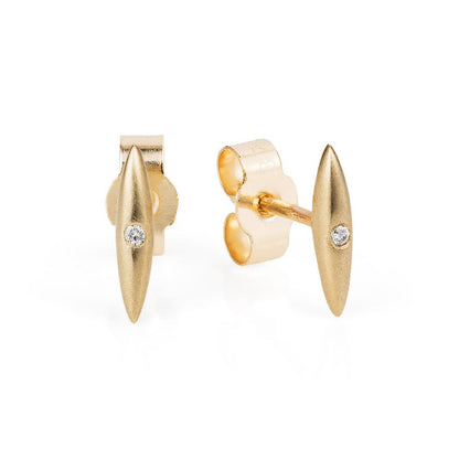 Gold Telstar Diamond Studs - Joy Everley Fine Jewellers, London