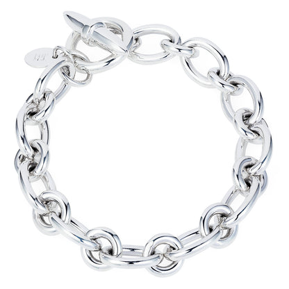 Heavy JE Silver Bracelet - Joy Everley Fine Jewellers, London