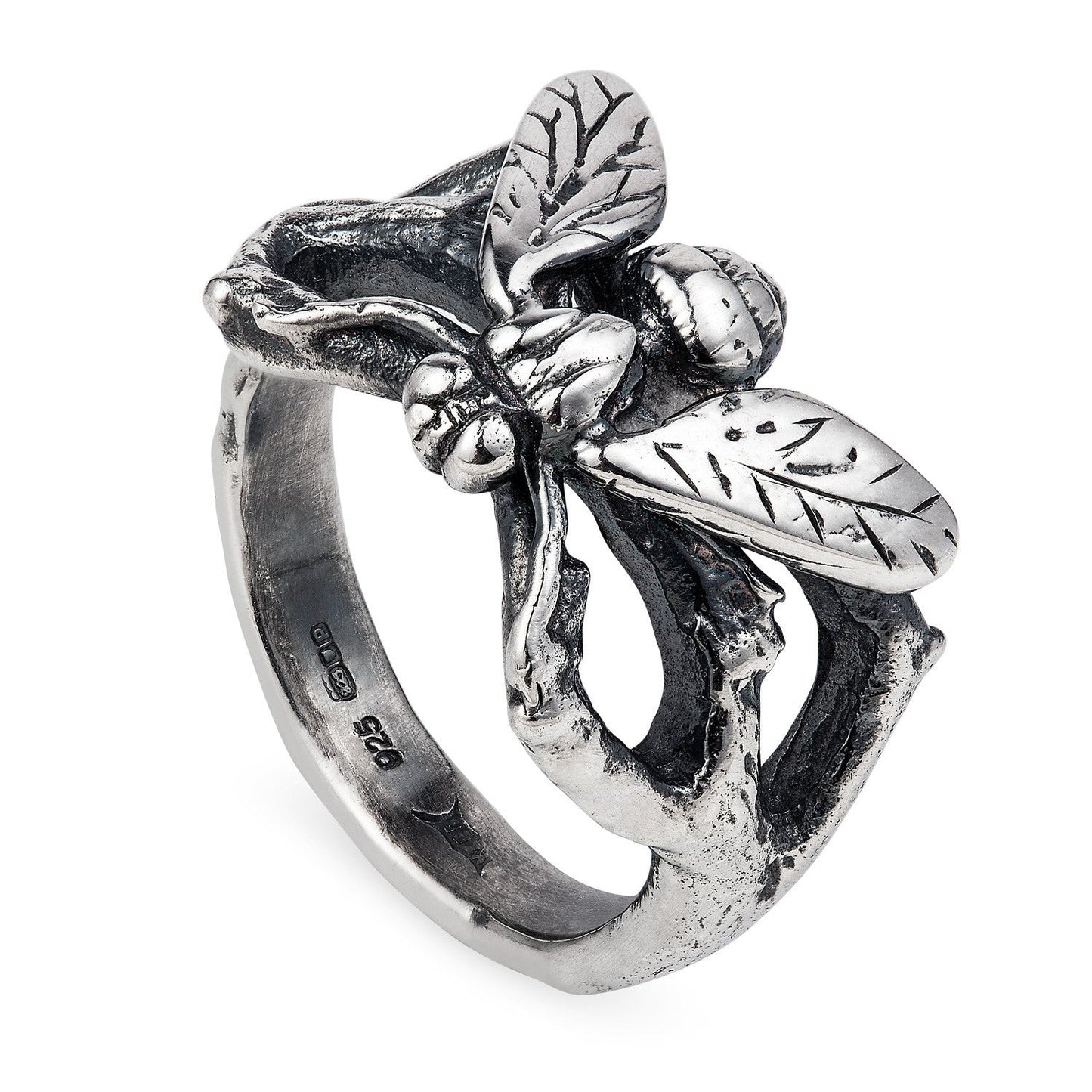 Dark Silver Hoverfly Ring