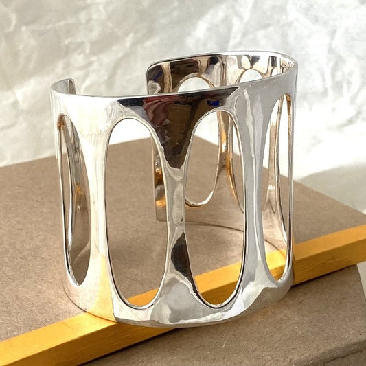 Sculptural Silver Cuff by Joy Everley
