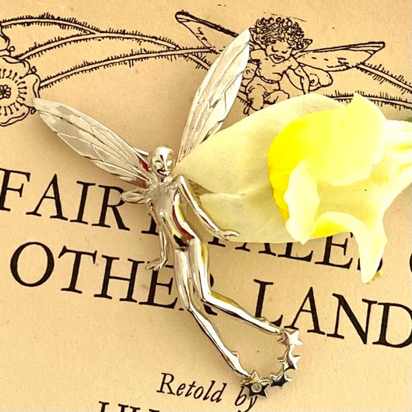 Silver Laughter Fairy Brooch by Joy Everley