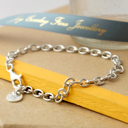 Silver Coffee Bean Bracelet by Joy Everley