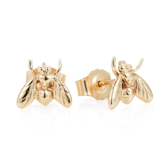 9ct Little Fly Stud Earrings by Yasmin Everley