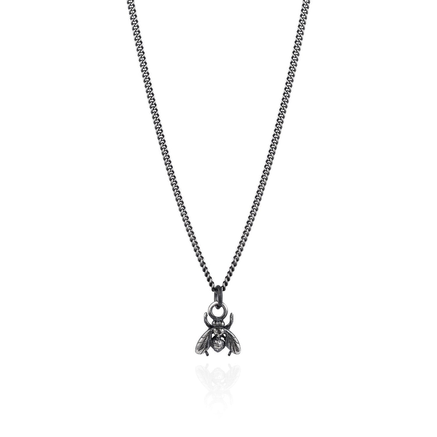 Dark Silver Little Fly Necklace