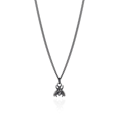 Dark Silver Little Fly Necklace