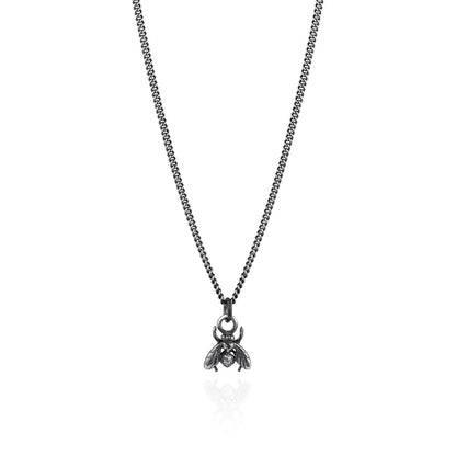 Dark Silver Little Fly Necklace