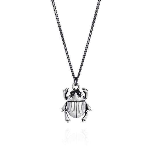 Little Scarab Necklace Light Curb Chain
