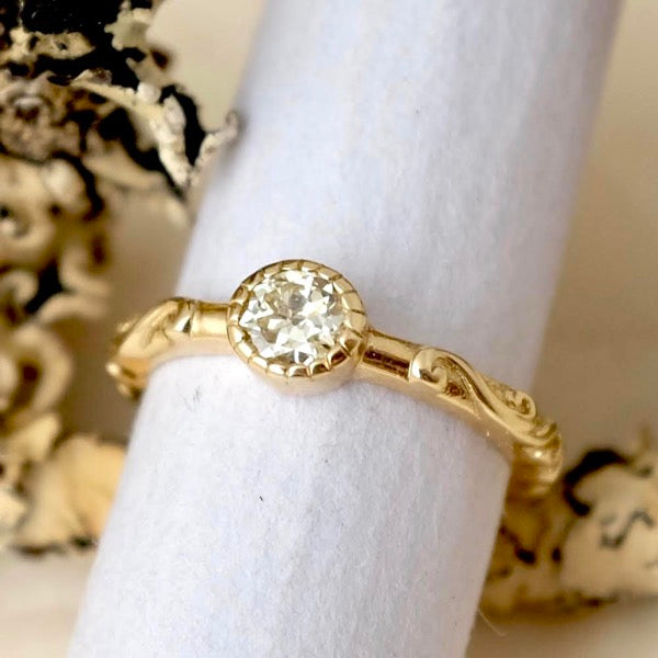 Sustainable Baroque Diamond Engagement Ring by Joy Everley