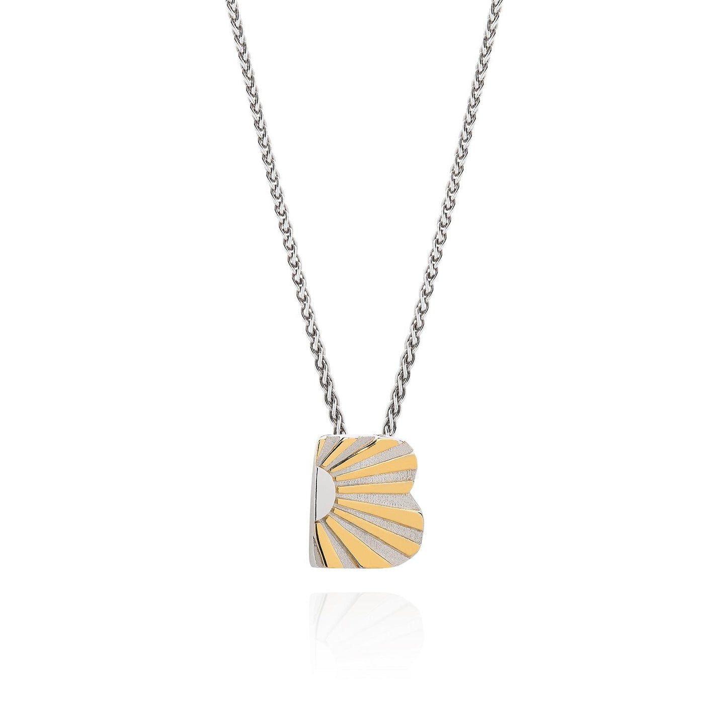 Art Deco Ray Initial Necklace by Yasmin Everley