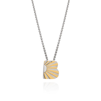 Art Deco Ray Initial Necklace by Yasmin Everley